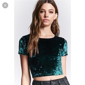 Velvet Forever 21 Crop Top